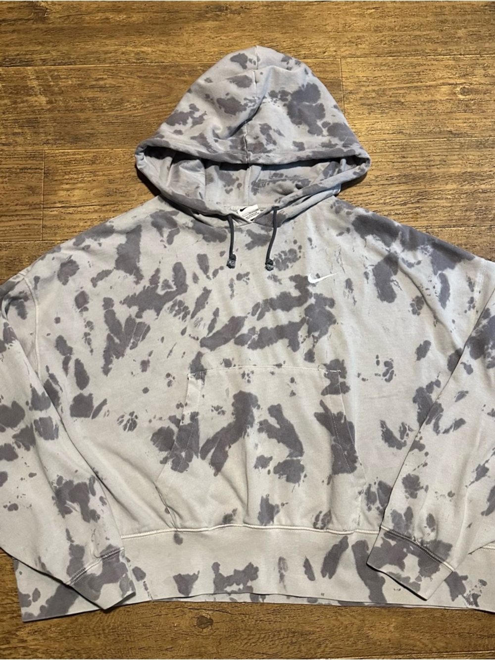 NIKE 100% COTTON WASHED JERSEY HOODIE